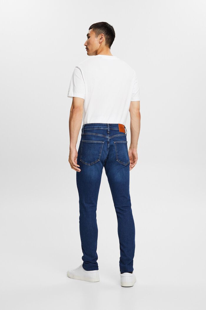 Skinny Jeans mit mittlerer Bundhöhe, BLUE DARK WASHED, detail image number 3