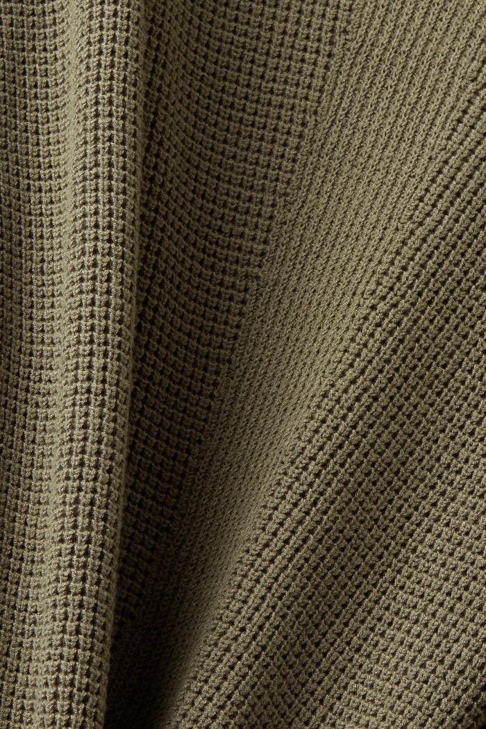 Locker gestrickter Pullover mit V-Ausschnitt, LIGHT KHAKI, detail image number 5