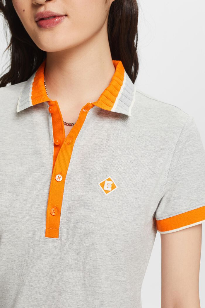 T-Shirt-Minikleid im Polo-Design, LIGHT GREY, detail image number 3