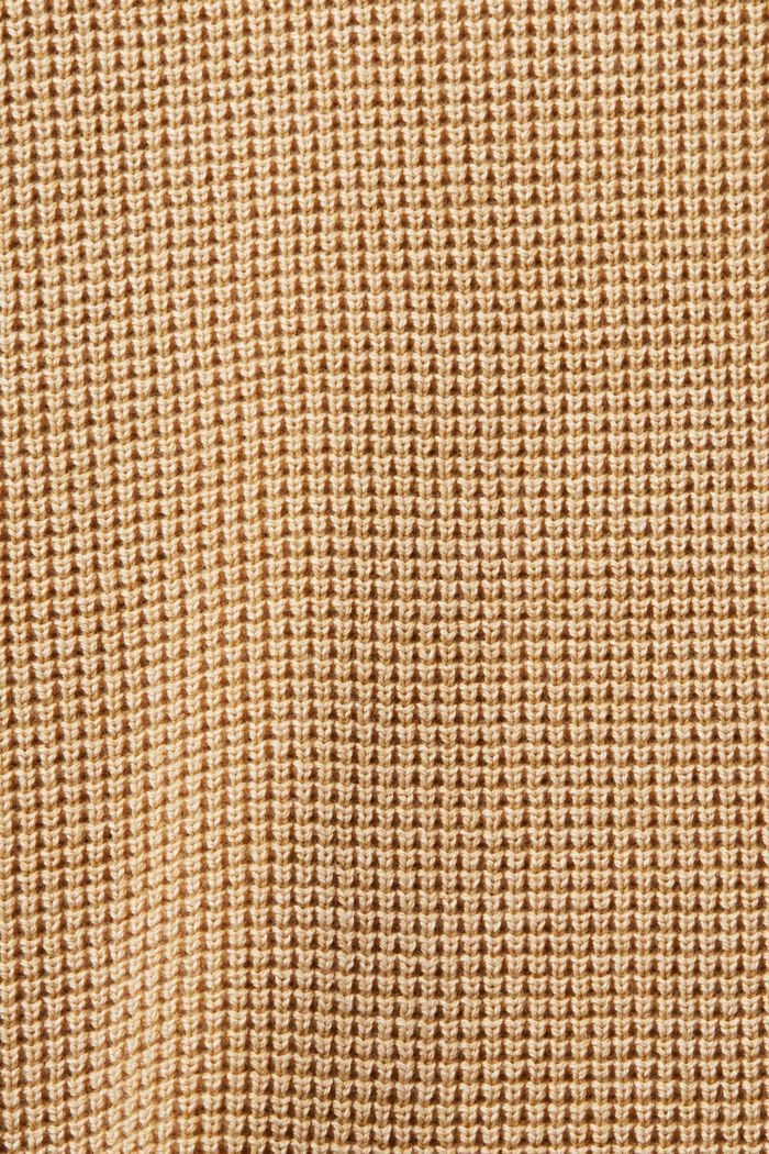 Pullover mit Rundhalsausschnitt, 100 % Baumwolle, BEIGE, detail image number 4