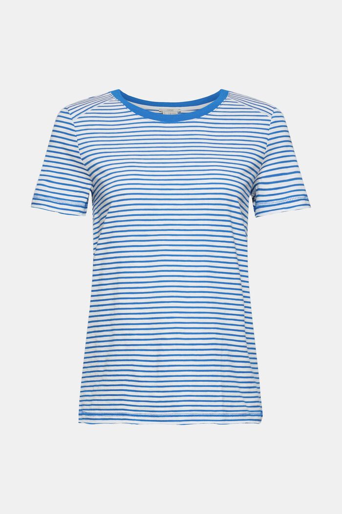 Gestreiftes Baumwoll-T-Shirt, BLUE, detail image number 6