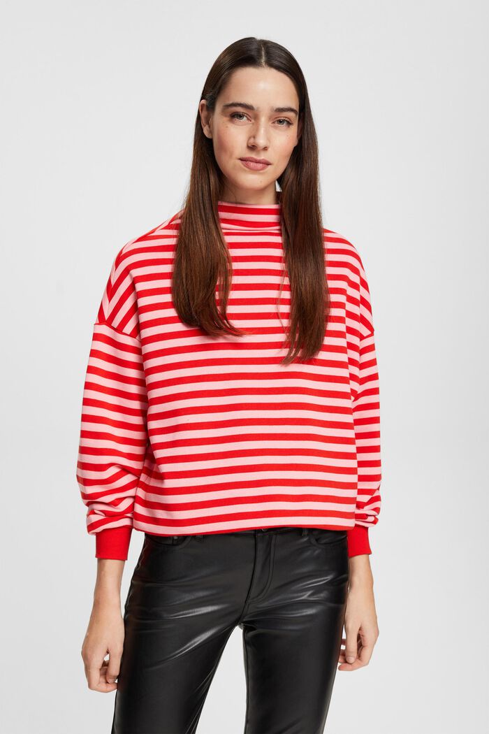 Sweatshirt mit Streifenmuster, RED, detail image number 0