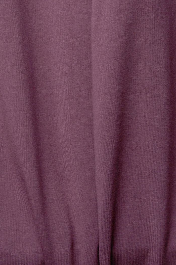 Jersey-Sporthose aus Baumwolle, AUBERGINE, detail image number 3