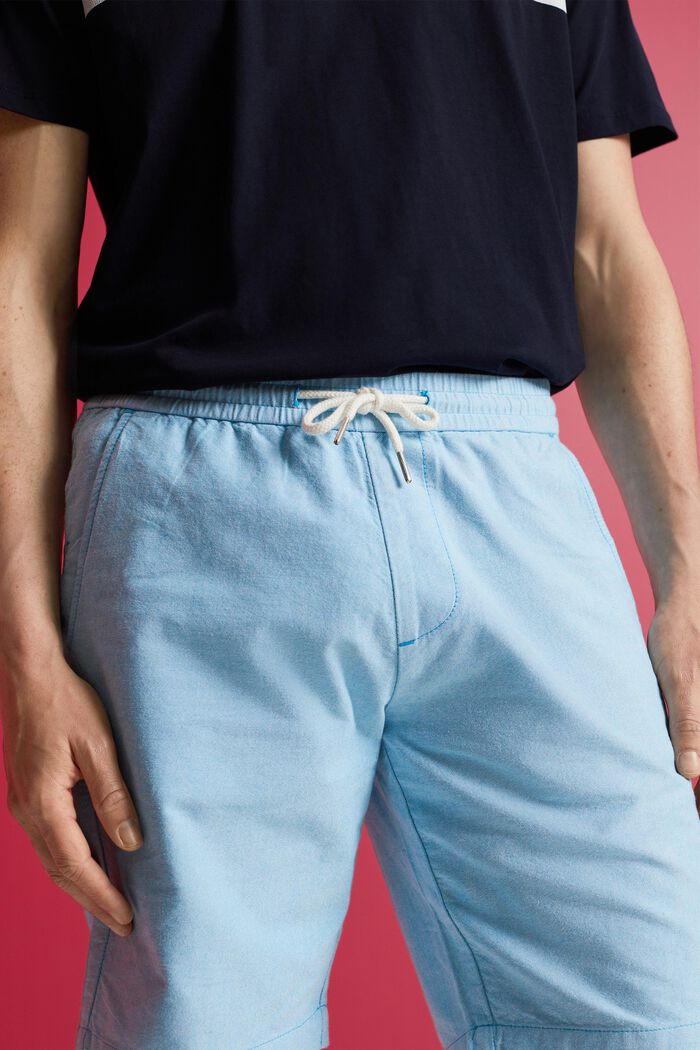 Pull-on-Shorts aus Twill, 100 % Baumwolle, DARK TURQUOISE, detail image number 2