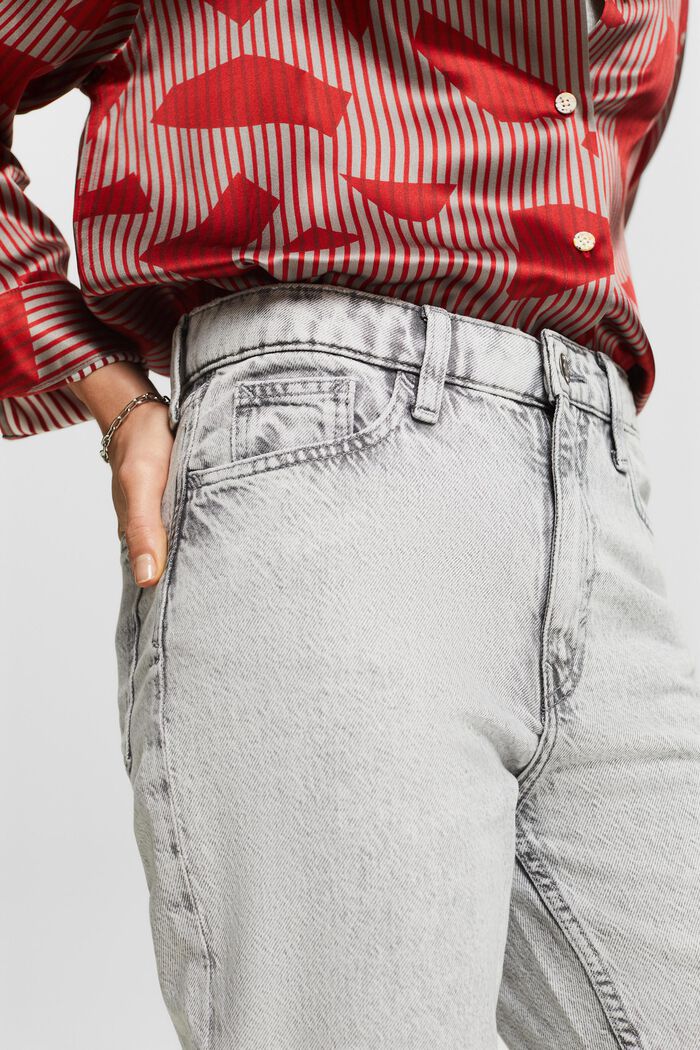 Retro-Classic-Jeans mit hohem Bund, GREY LIGHT WASHED, detail image number 2