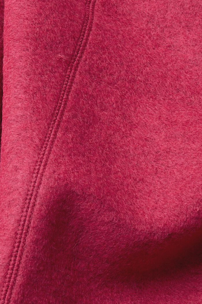 Mantel mit Wolle, DARK PINK, detail image number 4