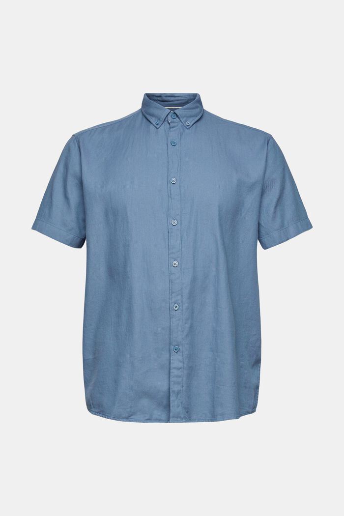 Hemd mit Button-Down-Kragen, BLUE, overview