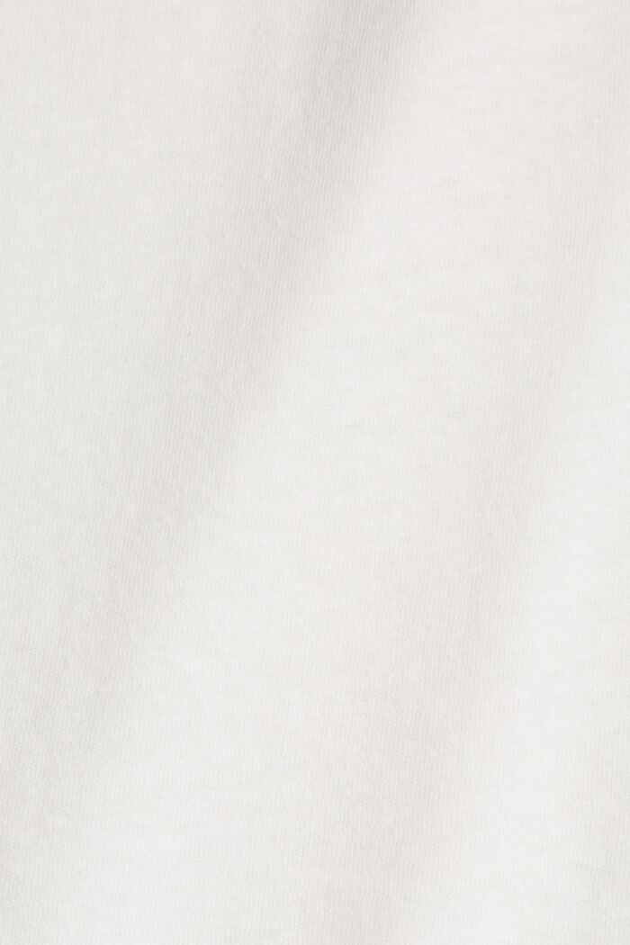 Mit Leinen: T-Shirt mit kleinem Print, OFF WHITE, detail image number 4