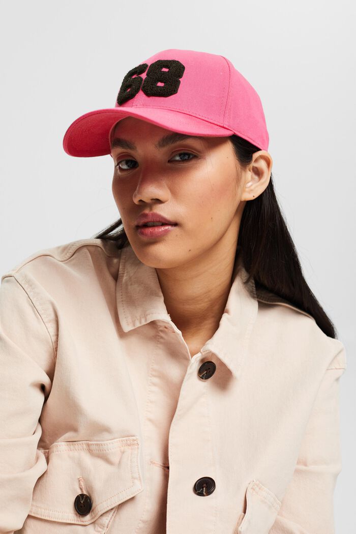 Baseball Cap mit Frottee Patch, PINK FUCHSIA, detail image number 2