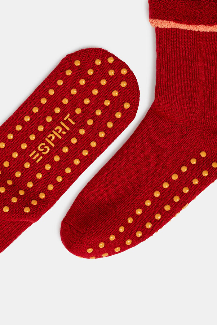 Weiche Stoppersocken, Wollmix, RED, detail image number 1