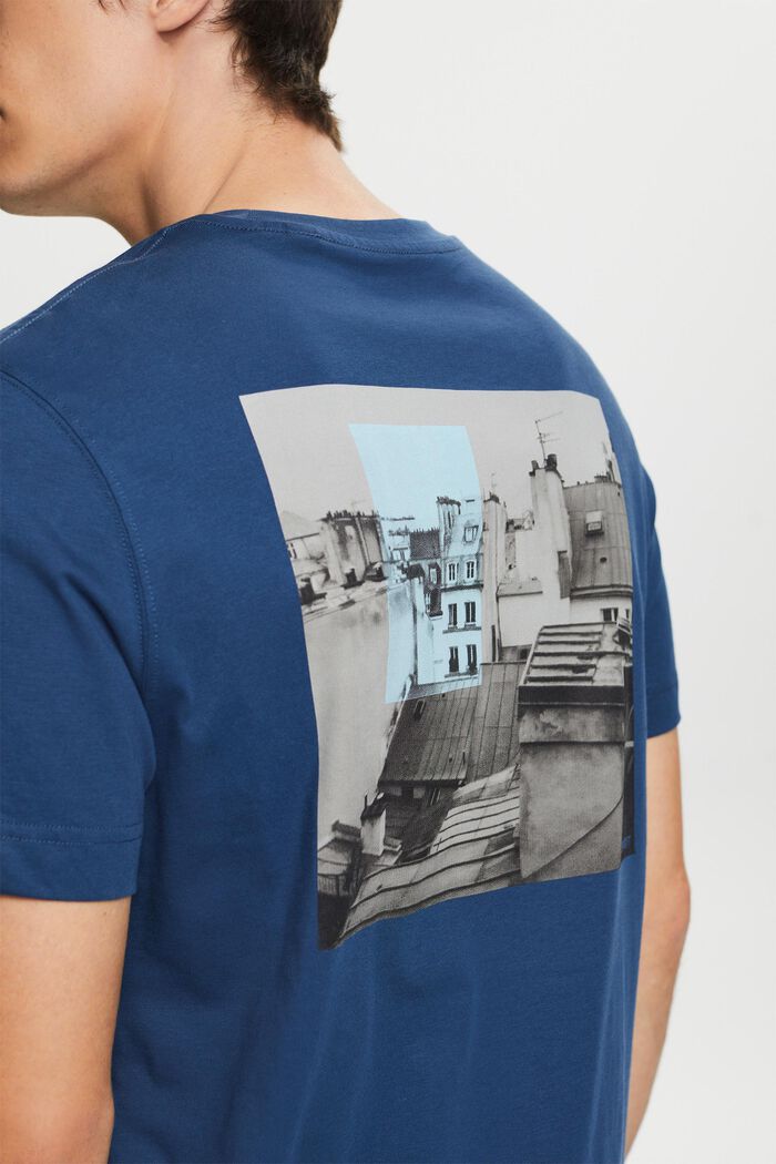 T-Shirt mit Print auf Vorder- und Rückseite, GREY BLUE, detail image number 4