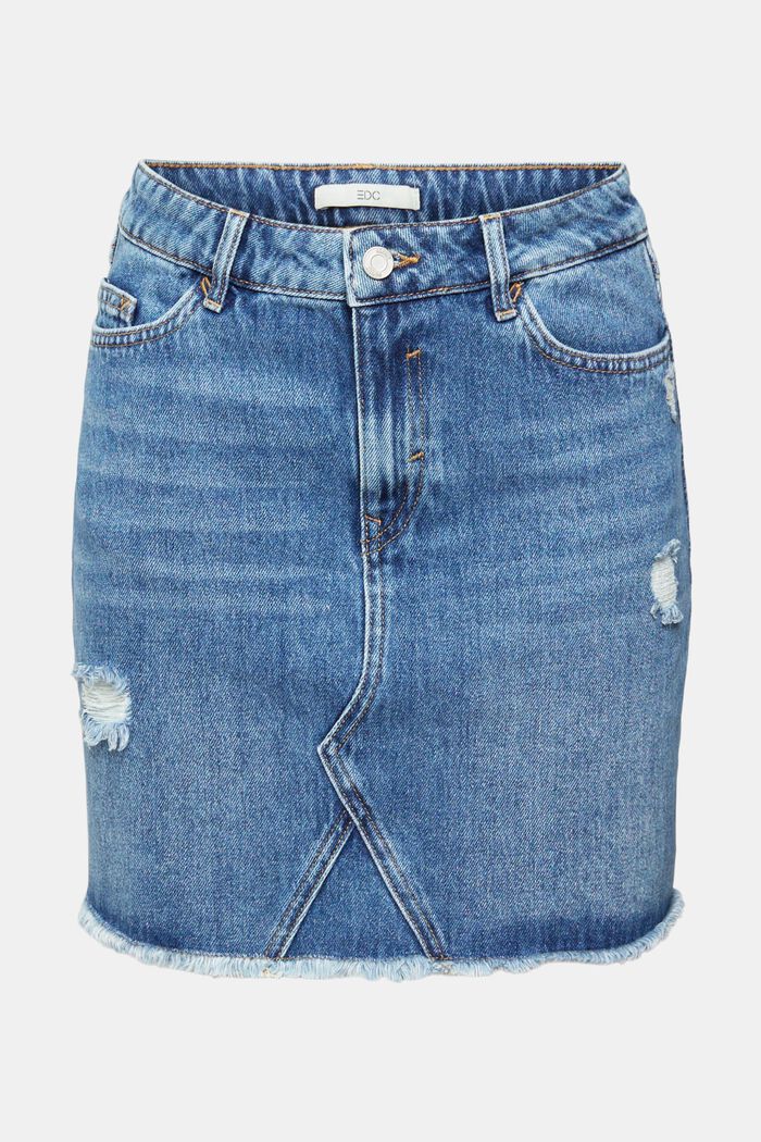 Jeansrock in Minilänge, BLUE MEDIUM WASHED, overview