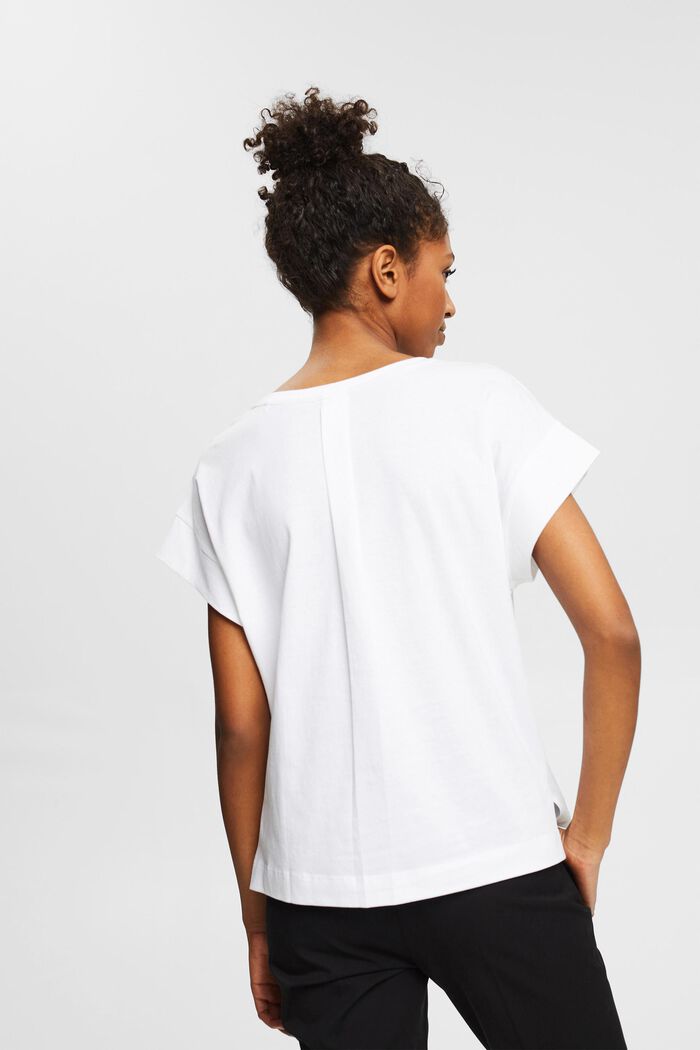 T-Shirt mit Print, Bio-Baumwolle , WHITE, detail image number 3