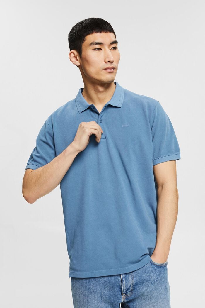 Polo-Shirt aus 100% Organic Cotton, BLUE, detail image number 0