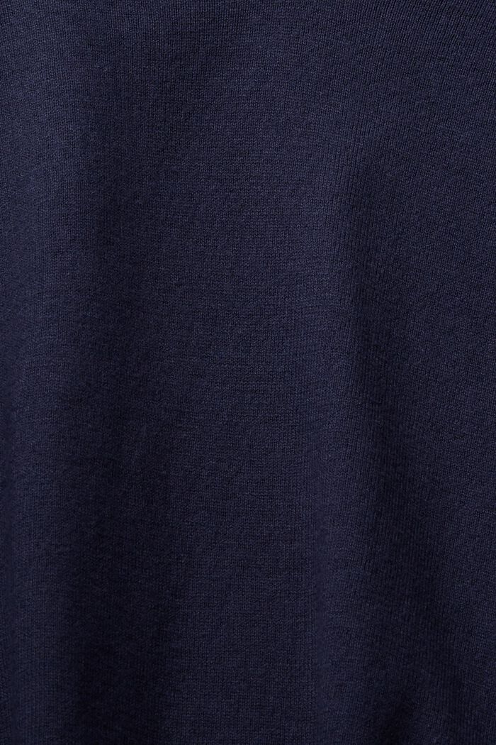 V-Neck-Pullover mit Organic Cotton, NAVY, detail image number 6