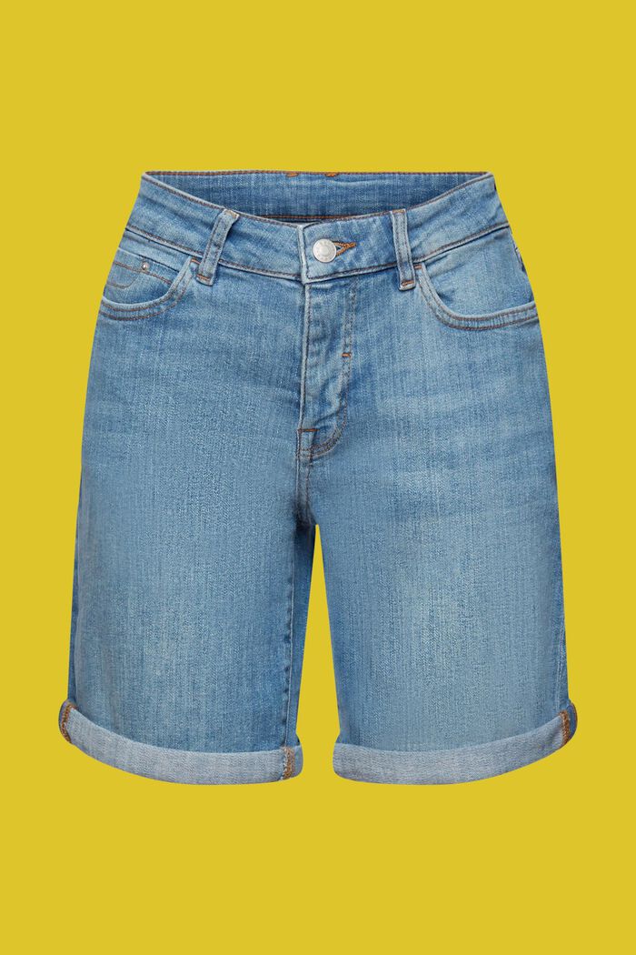 Jeans-Shorts mit Stretch, BLUE LIGHT WASHED, detail image number 6