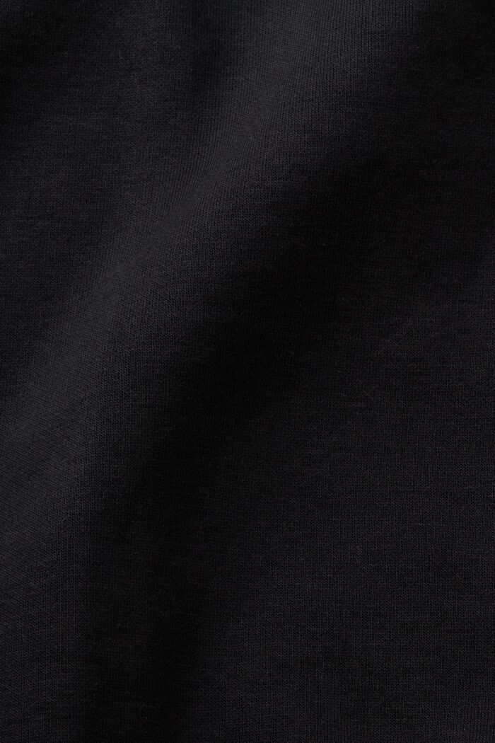 Sweatshirt mit gestreiften Ärmeln, BLACK, detail image number 4