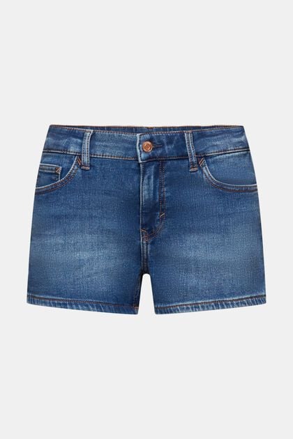 Jeans-Shorts mit mittelhohem Bund