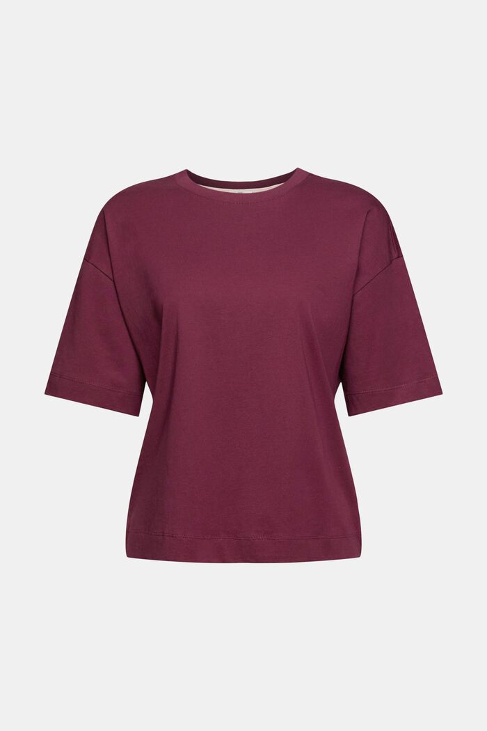 T-Shirt aus Organic Cotton, BORDEAUX RED, overview