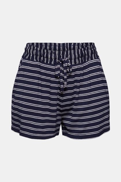 Jersey-Shorts aus LENZING™ ECOVERO™, NAVY, overview