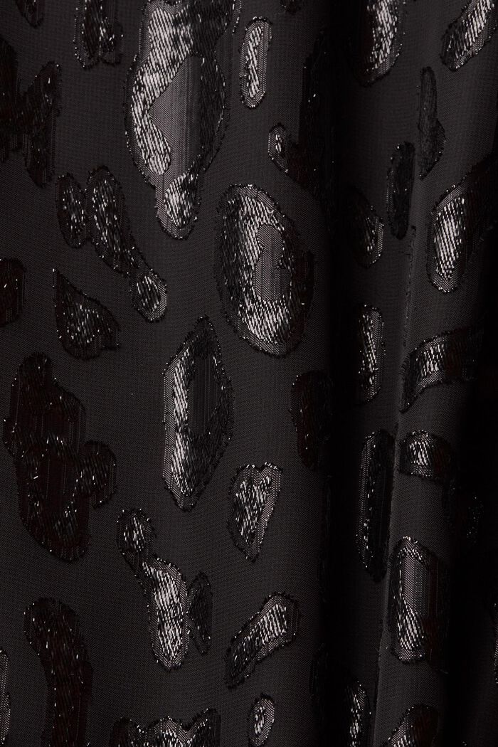 Gemustertes Kleid mit Glitzereffekt, BLACK, detail image number 4