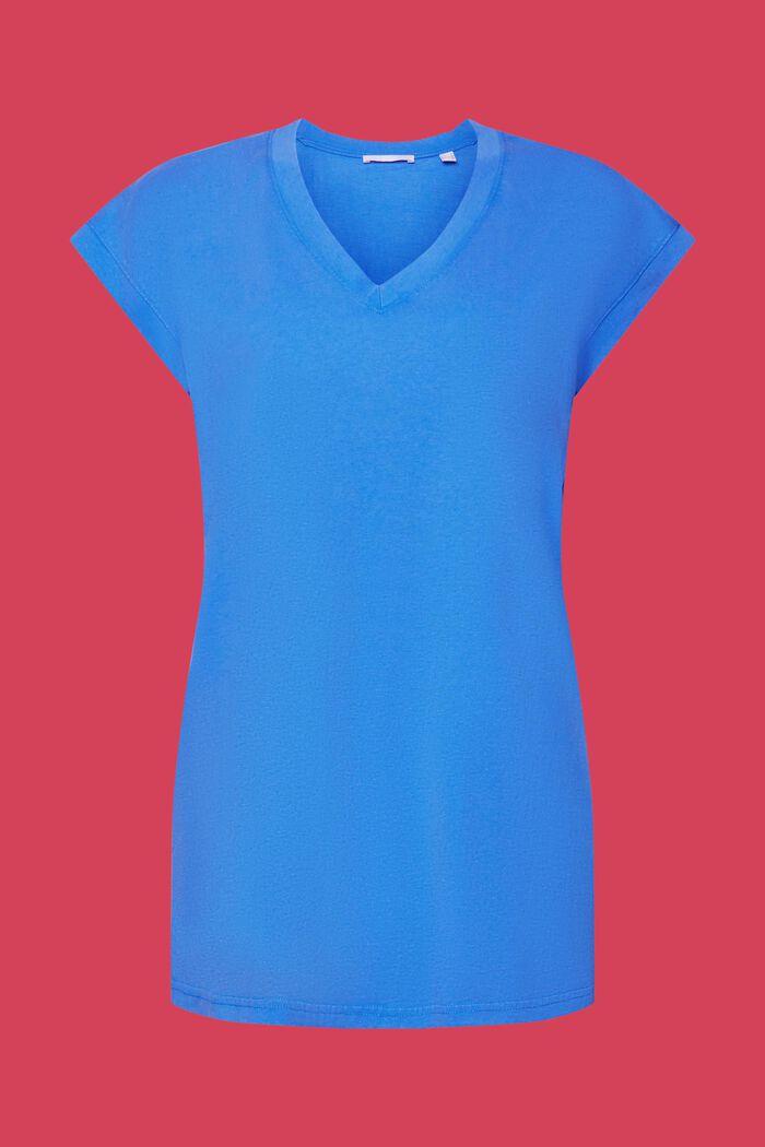 Langes T-Shirt, 100 % Baumwolle, BRIGHT BLUE, detail image number 6