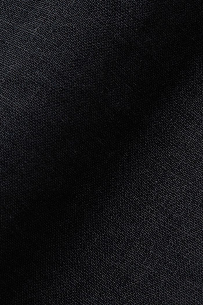 T-Shirt mit elastischen Details am Ärmel, BLACK, detail image number 5