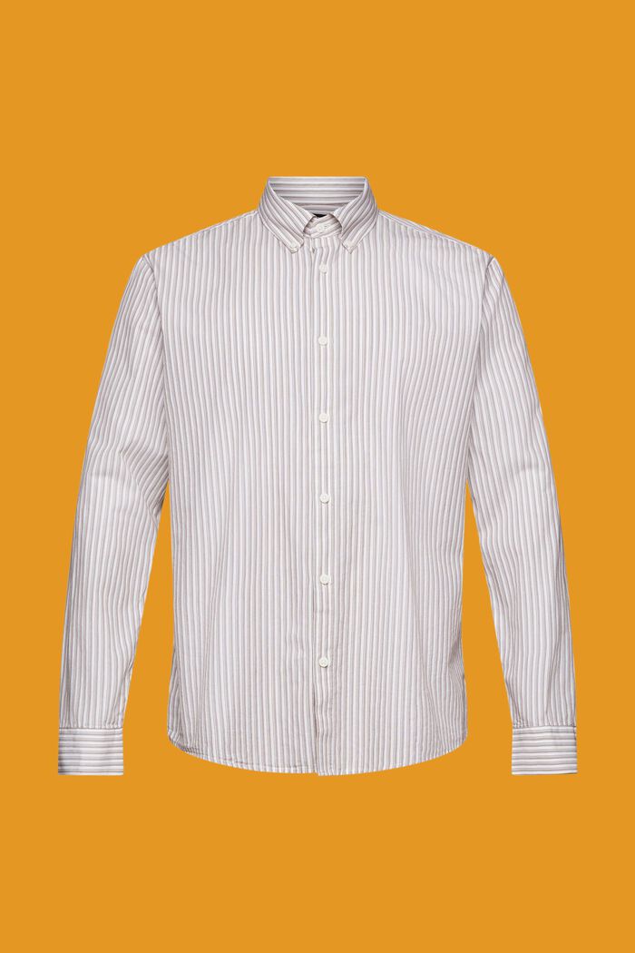 Gestreiftes Hemd aus nachhaltiger Baumwolle, TOFFEE, detail image number 6