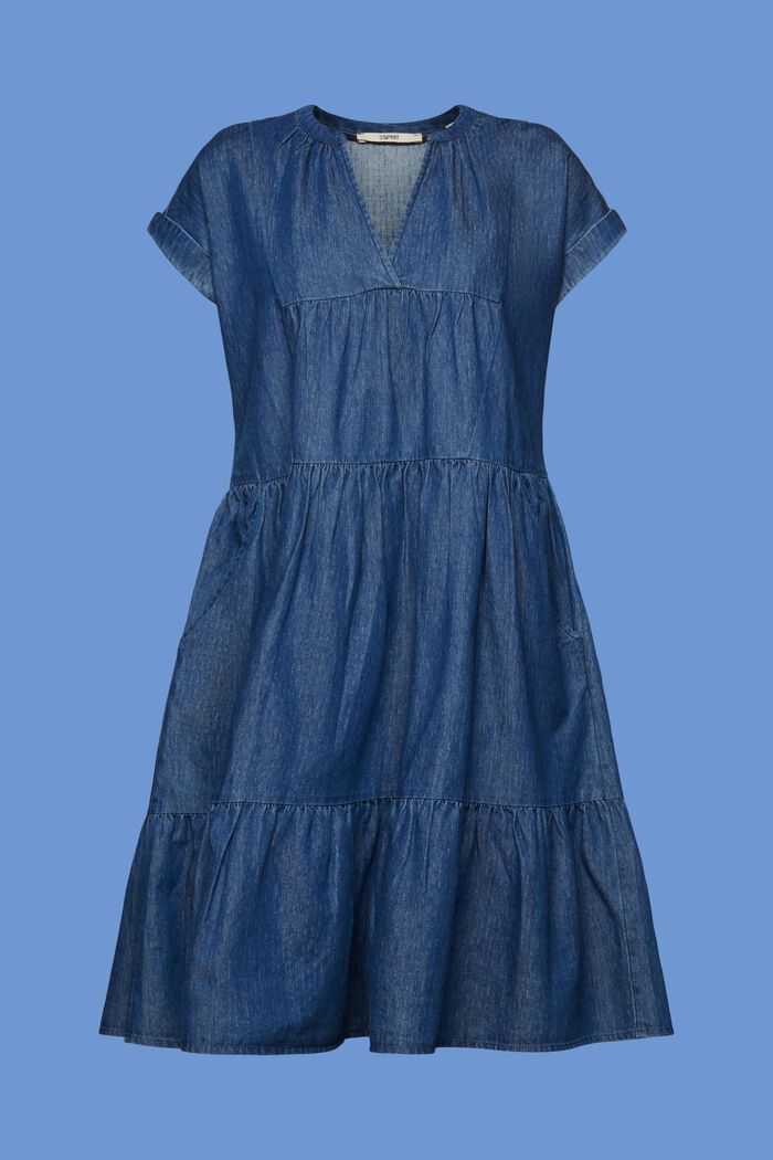Dresses light woven Loose fit, BLUE MEDIUM WASHED, detail image number 6