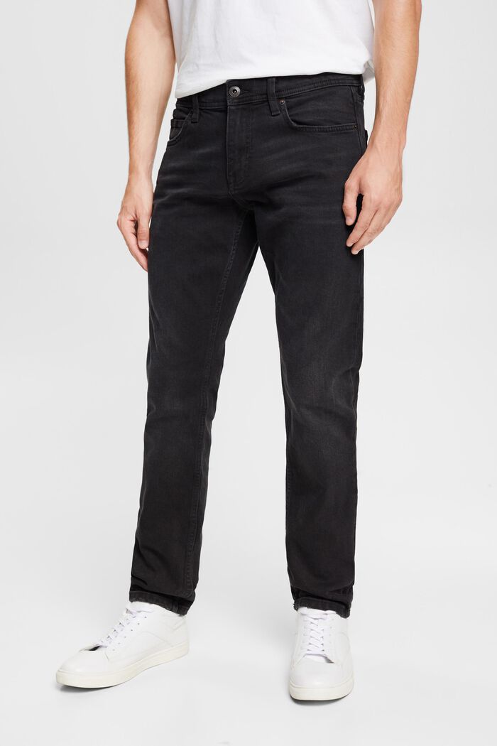 Stretch-Jeans mit Organic Cotton, BLACK DARK WASHED, detail image number 1