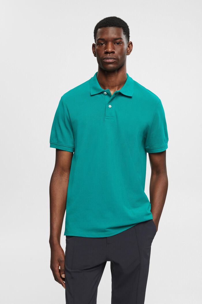 Slim Fit Poloshirt, EMERALD GREEN, detail image number 0