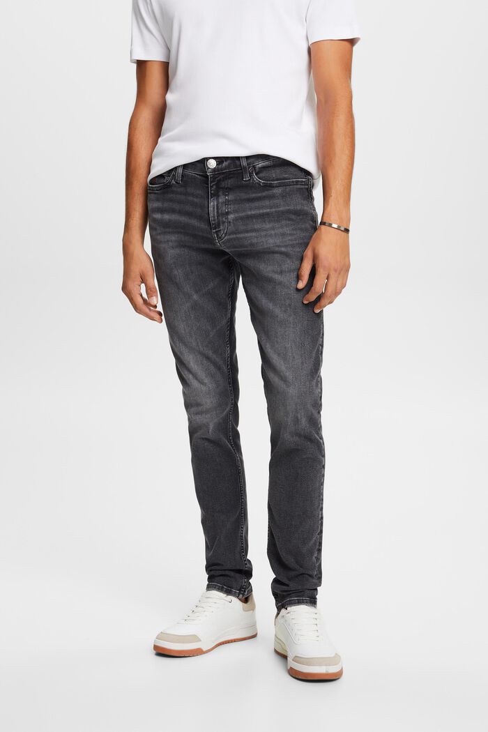 Skinny Jeans mit mittlerer Bundhöhe, BLACK DARK WASHED, detail image number 0