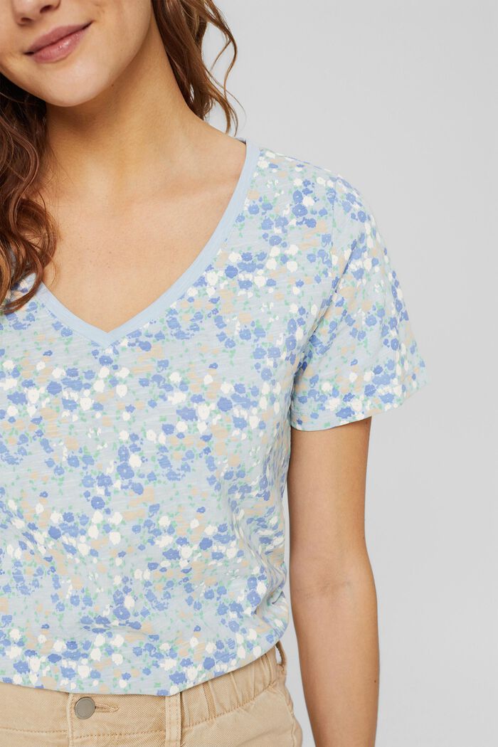 Print-Shirt aus 100% Organic Cotton, LIGHT BLUE, detail image number 2