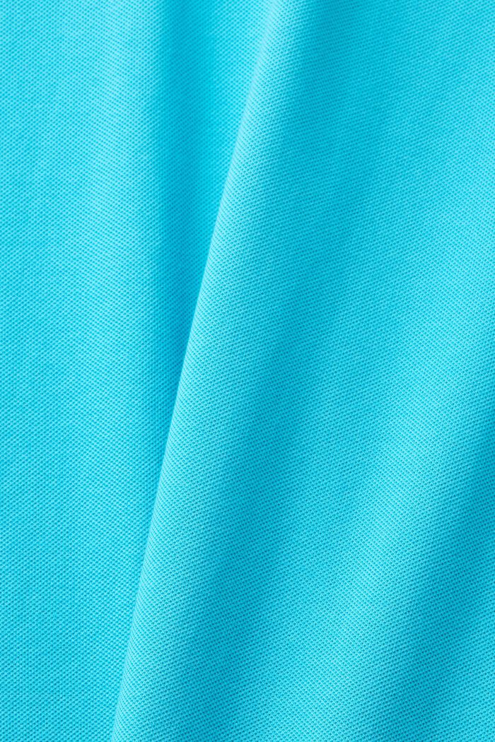 Slim-Fit-Poloshirt aus Baumwoll-Piqué, AQUA GREEN, detail image number 5