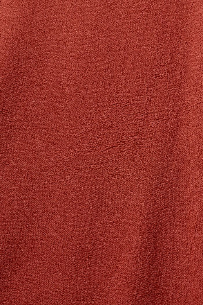 Basic-Bluse mit V-Ausschnitt, RUST BROWN, detail image number 5