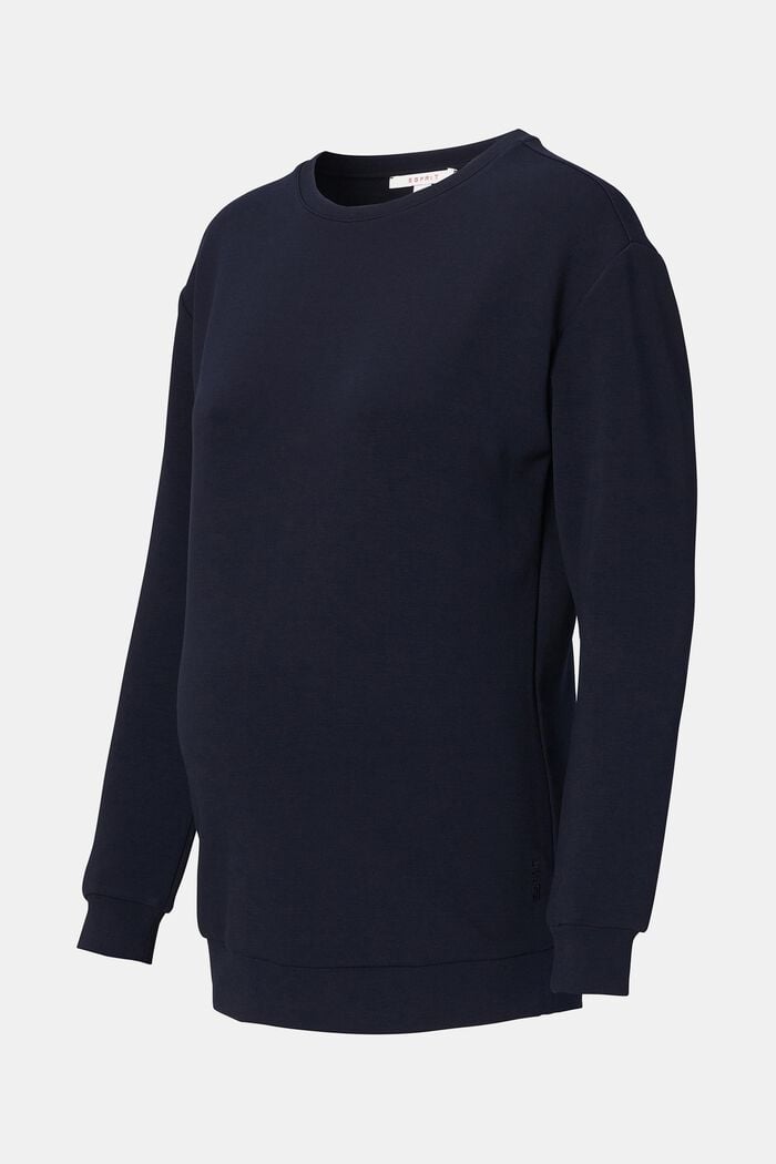 Mit Modal: Sweatshirt in kompakter Qualität, NIGHT SKY BLUE, overview