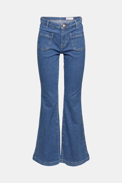 Bootcut-Jeans mit aufgesetzten Taschen