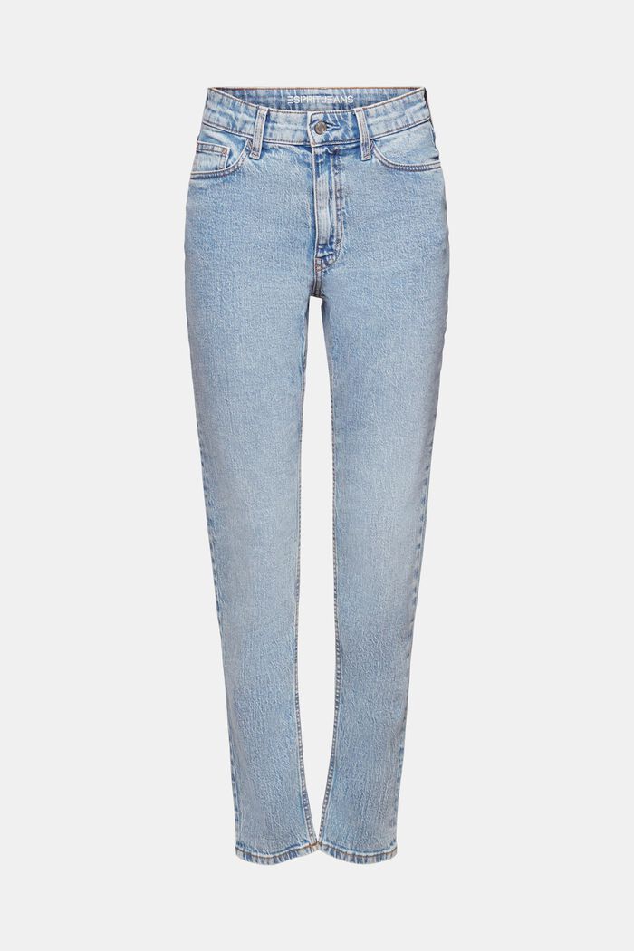 Retro-Classic-Jeans mit hohem Bund, BLUE LIGHT WASHED, detail image number 7