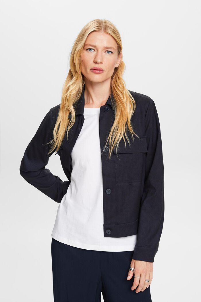 Jacke in Boxy-Silhouette, NAVY, detail image number 0