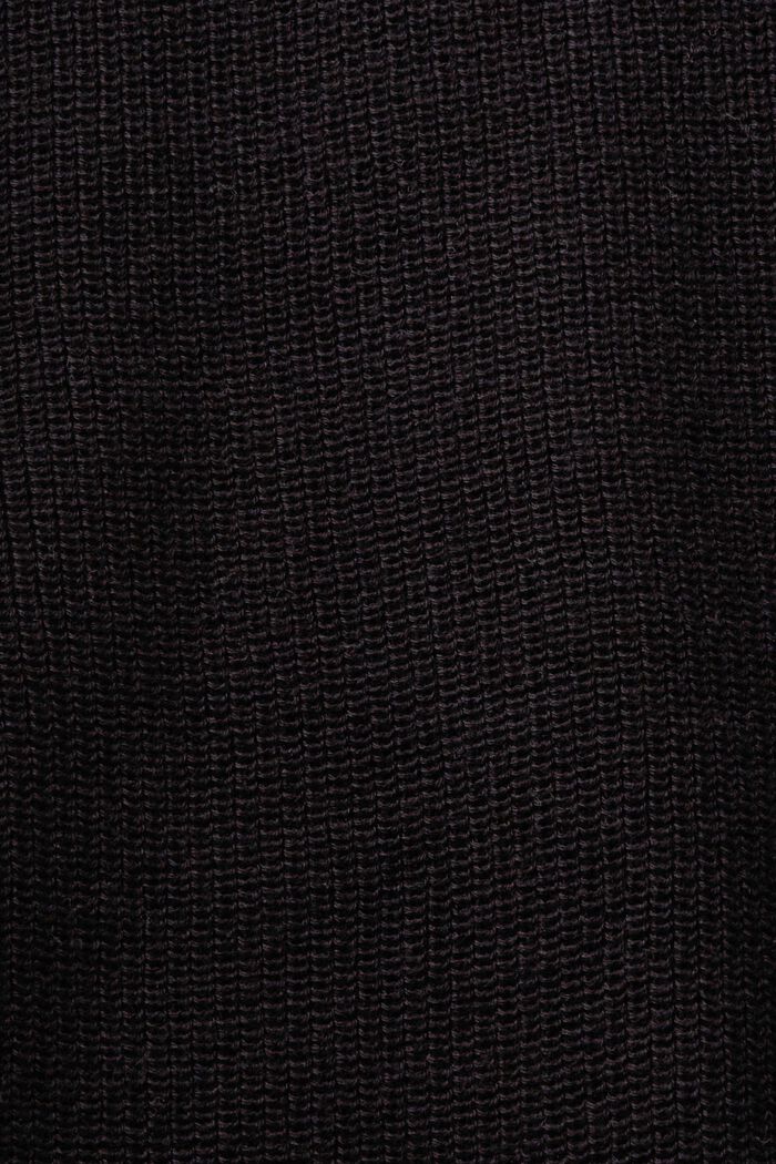 Rippstrickpullover mit Fledermausärmeln, BLACK, detail image number 5