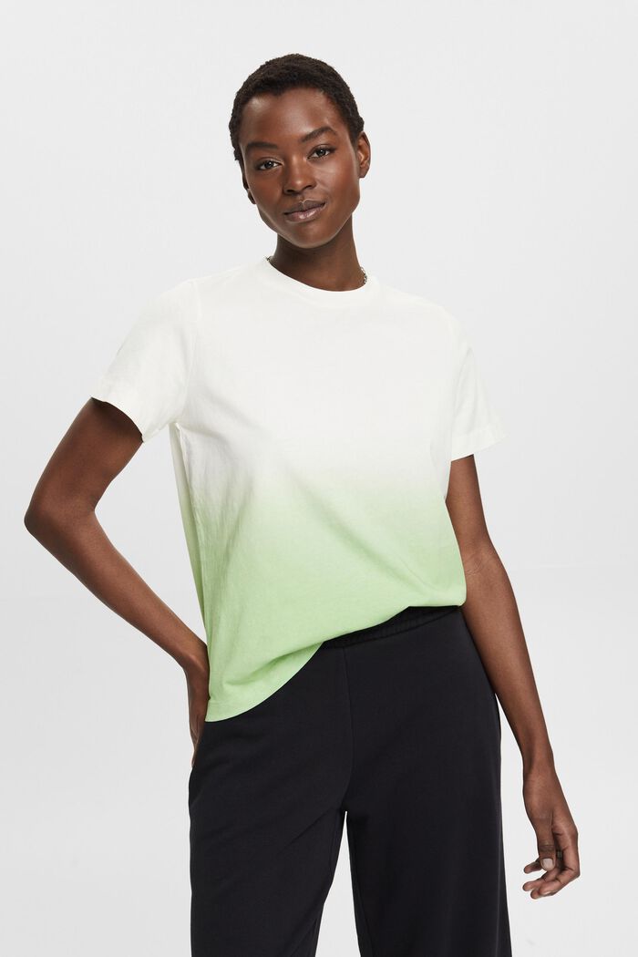 T-Shirt aus Baumwolle mit Farbverlauf, GREEN, detail image number 0