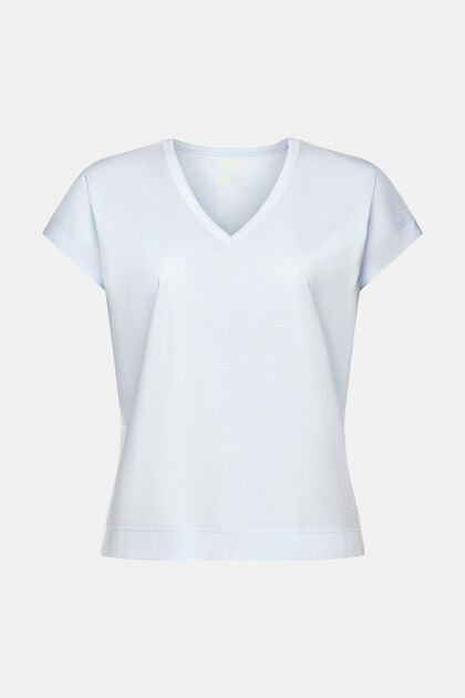 V-Neck-T-Shirt aus merzerisierter Pima-Baumwolle