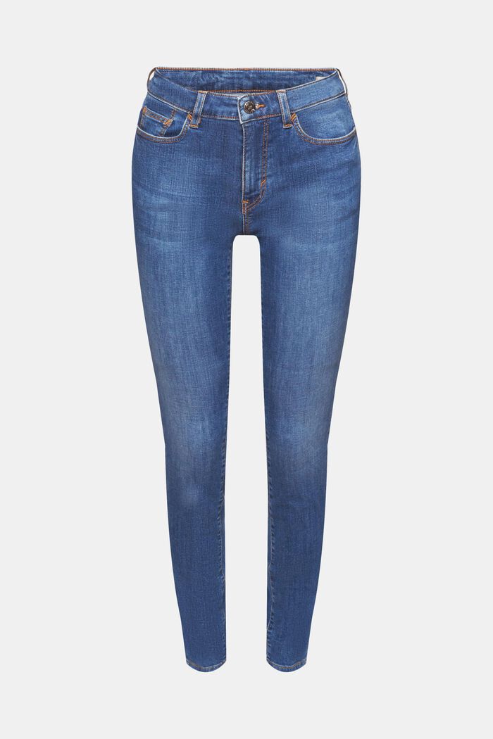 Skinny-Jeans aus nachhaltiger Baumwolle, BLUE MEDIUM WASHED, detail image number 7