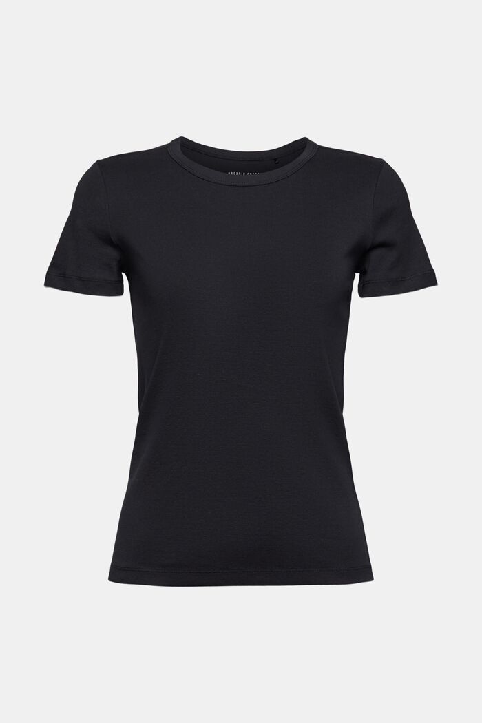T-Shirt aus Baumwolle, BLACK, detail image number 6