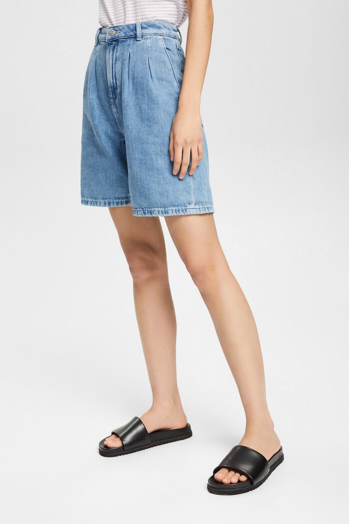 Women Shorts & Capris | Jeans-Shorts mit Bundfalten - AH76566