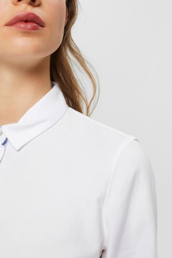Hemd-Bluse aus 100% Baumwolle, WHITE, detail image number 2
