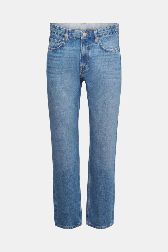 Jeans mit geradem Bein, Organic Cotton, BLUE MEDIUM WASHED, overview
