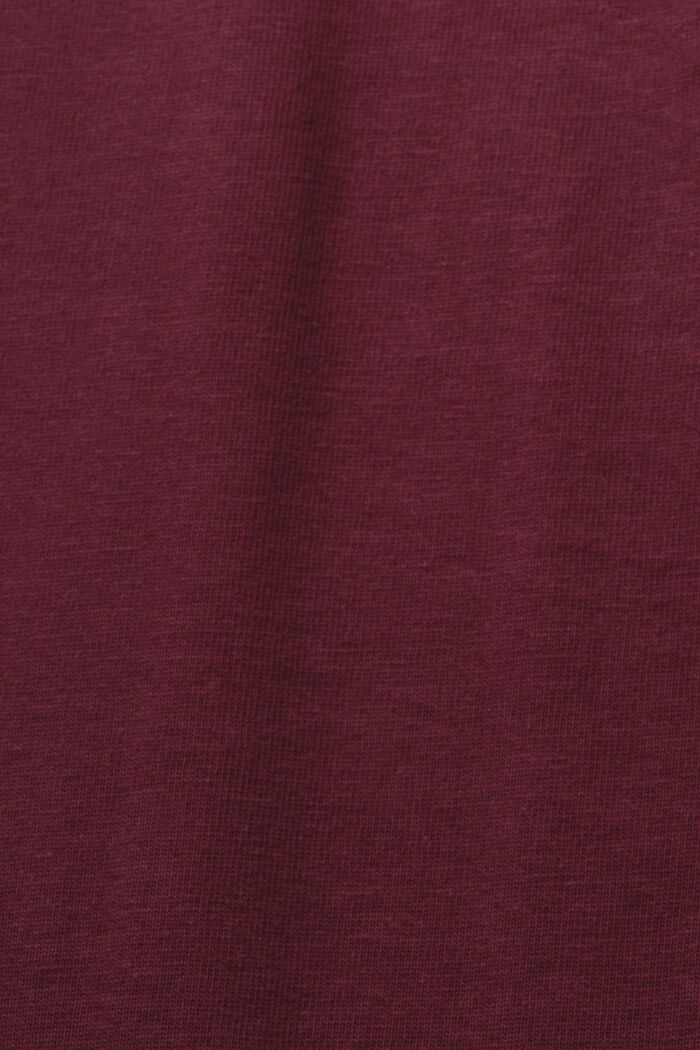 Bedrucktes Jersey-T-Shirt, 100 % Baumwolle, AUBERGINE, detail image number 5