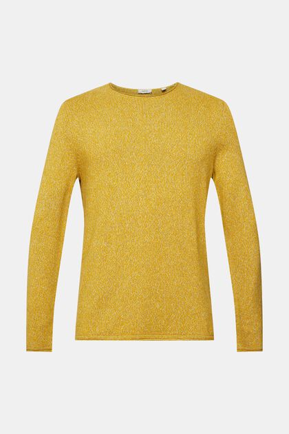 Melierter Pullover, DUSTY YELLOW, overview