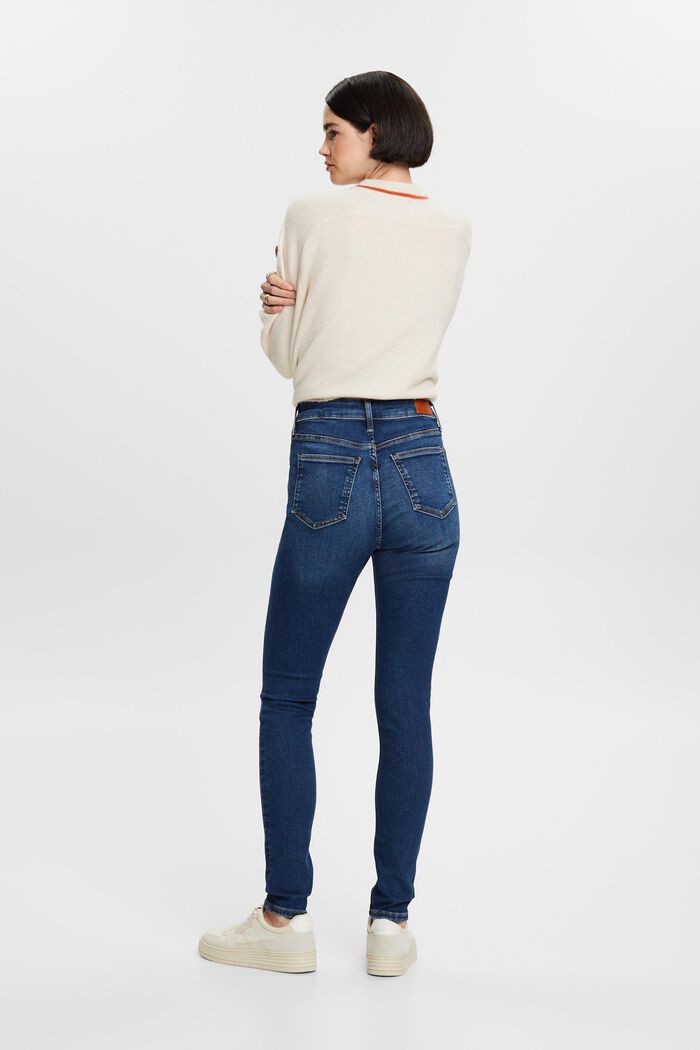 Skinny Jeans mit hohem Bund, BLUE LIGHT WASHED, detail image number 3